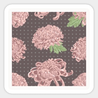 Pretty Floral Neck Gator Soft Pink Chrisantemum Sticker